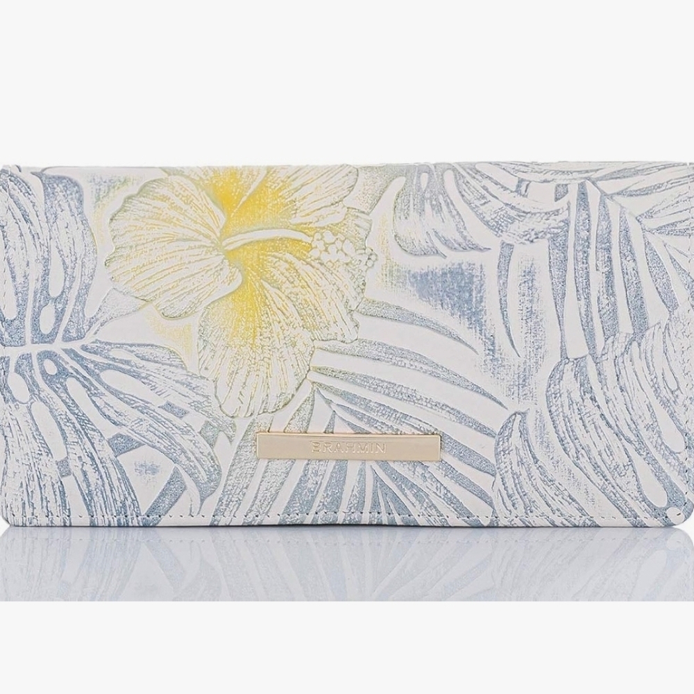 🤍🔹️Brahmin🔹️Katie LEMOMADE NOSTALGIA  Leather FLORAL PRINT Crossbody + Wallet - Picture 5 of 12